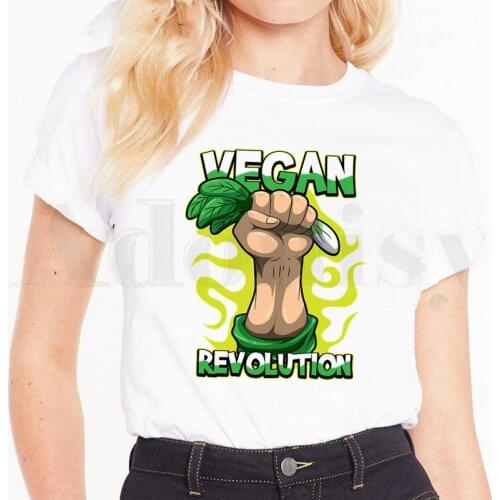 Vegan Friends Not Food Ulzzang Kawaii 90s T Shirts Womens T-shirt Short Sleeve Female Tops Tees Harajuku Vintage