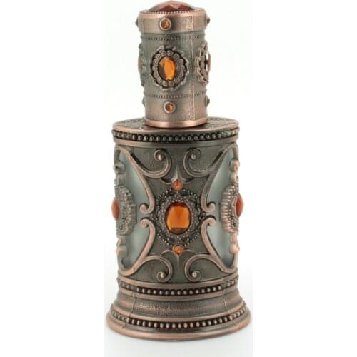 2pcs/lot Hight Quality 40ml/cc Copper Colors Arab Bottle With Plastic Diamond Glass Empty ForWedding Decor Bottles