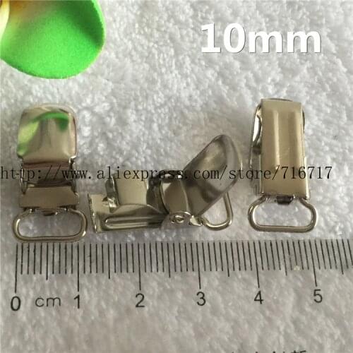 10pcs /lot 10mm Charming Metal Baby Pacifier Clip suspender clips soother clip dummy clips