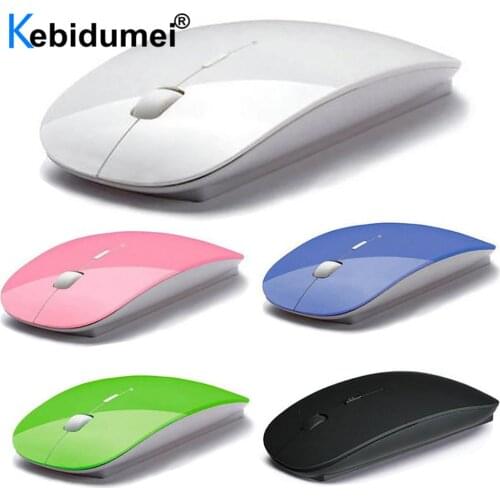 2 In 1 Wireless Bluetooth 5.0 + 2.4Ghz Dual Mode Cordless Mouse 1600 DPI Ultra-thin Ergonomic Portable Optical Mice For PC