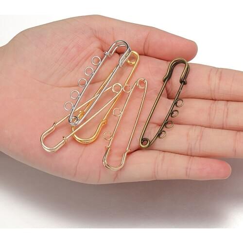 20pcs Brooch Pin Base DIY Hijab Pins for Jewelry Making DIY Baby Name Brooch Charms Chains Dress Decoration Hijab Pin