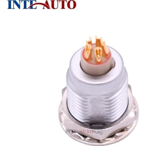 1B series 5 pins connector, female socket receptacle, metal push pull self-locking connector, EZGG.1B.305
