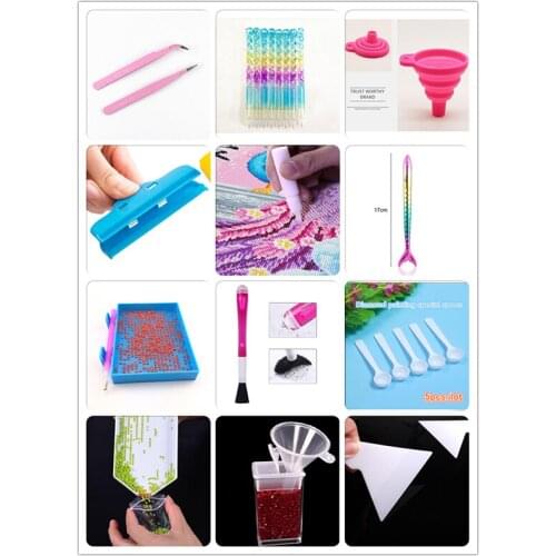 Diamond drawing point pen, diamond embroidery tools large tray collection cross stitch accessories diamond mosaic kit