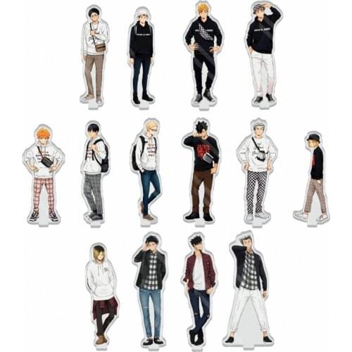 Anime Haikyuu!! Hinata Shoyo Tobio Kageyama Kei Tsukishi Acrylic Figure Stand Display Model Plate Table Decor Collection Gifts