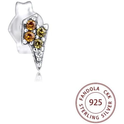 Authentic 925 Sterling Silver My Powerful Light Single Stud Earrings for Women Silver Woman Earring Jewelry Bijoux Brincos