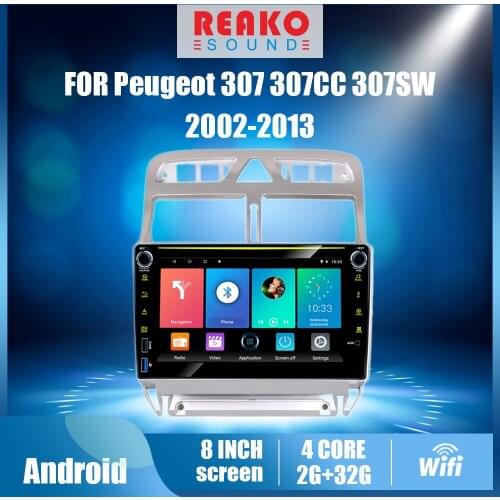 REAKOSOUND 2 Din 8'' For Peugeot 307 Peugeot 307CC 307SW 2002-2013 Auto Stereos Car GPS Navigation Multimedia Player Head Unit