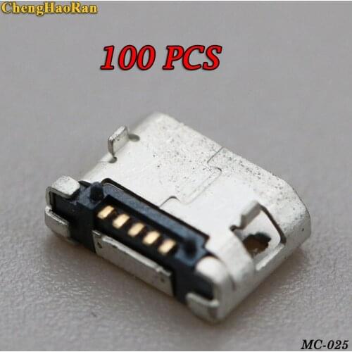 ChengHaoRan 100PCS Micro Mini USB 5 Pin Charging Socket MK5P SMD DIP MINI USB Female Connector repair parts