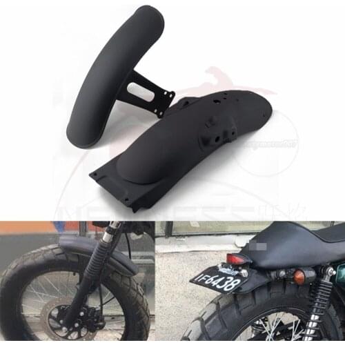 1Set Black Metal Motorcycle Rear & Front Fender MudGuard Cover Protector Fit for CG125 Retro Modification