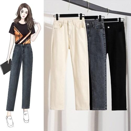 Black Denim Plus Size Oversize Korean Fashion Joggers Vintage Summer Sweatpants WomenS Clothing Pants Trousers For Female 2021