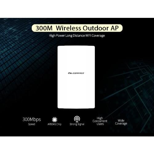 Comfast Outdoor Wireless AP Wi-fi Range wa300 300m outdoor AP chip directional antenna wireless coverage Park Plaza