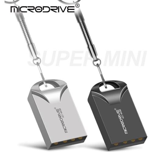 Super Mini USB flash drive 64GB 32GB 16GB 8GB 4GB pen drive pendrive waterproof metal silver u disk memoria mini usb stick gift