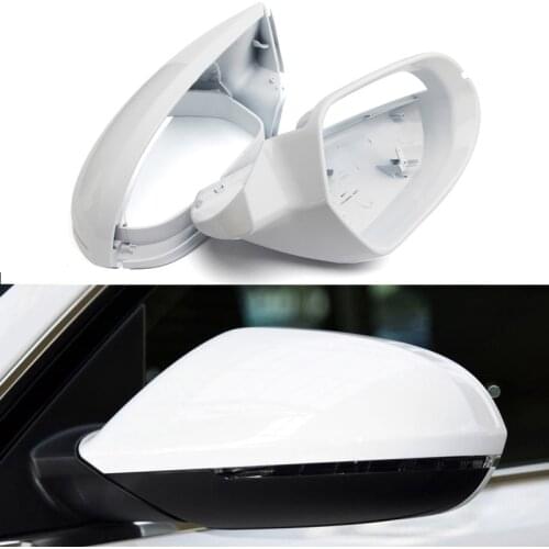 Gloss Black &White Rear View Mirror Cover For Audi A6 S6 RS6 C7 2012 - 2019 A6 C7 S6 RS6 Mirror Cover