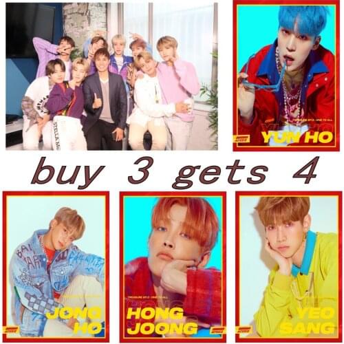 K-POP Ateez Music Band Posters Wall Prints Glossy Papers Bedroom Decoration Home Art Brand wall stickers