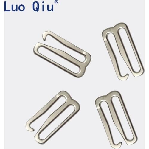 Luo Qiu type 9 20mm painted silver metal bar Buckle clips for Lingerie Adjustment accessories DIY belt buckle garment 100pcs/lot