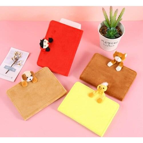 Cute Yellow Duck Notebook Magnetic Buckle Style Soft Plushed Cover Cartoon Animal Jornal Planner For Students