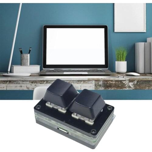 Mini 2 Keys Keyboard Hot-swap RGB Wired Function Keyboard Switch Shortcut Optical Programmable Keyboard DIY Gaming Mechanic X5Y7