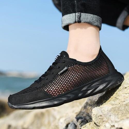 Large Size Breathable Mesh Male Sneakers Men Running Shoes Sneakers Mens Sport Shoes Cheap Man Sports Black Walking GMB-1931