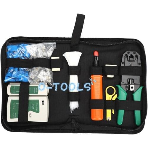 9 in 1 Network Repair Tool kit set RJ45 RJ11 RJ12 PC LAN CAT5 CAT5e Utp Cable tie wire tester and plier Crimper Plug Clamp