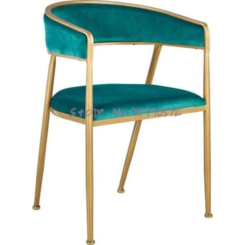 Nordic dining chair light luxury home back chair simple modern milk tea shop leisure table and chair net red nail makeup chair