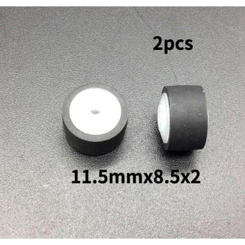 2pcs 11.5mmx8.5x2.5 press wheel belt pulley rubber audio pressure recorder cassette deck pinch roller tape Stereo player