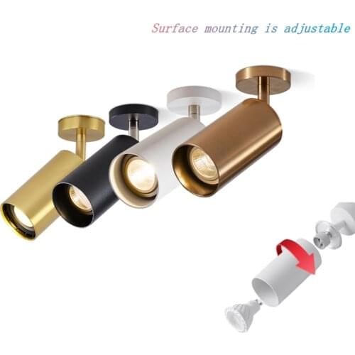 Dimmable Led GU10 Spotlight Clothing Store Background Wall Spotlight 7w 12W Trail Light Surface Mounted Ceiling Spotlight AC 220