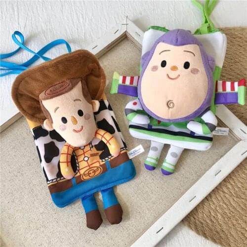 Disney Toy Story Cartoon Character Series Woody Buzz Lightyear Touch Screen Bag Plush Cross-body Bag