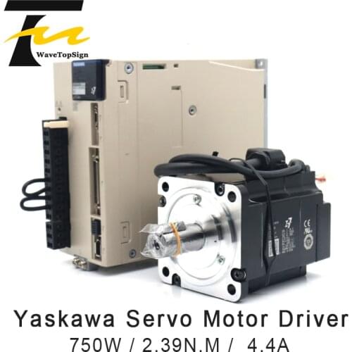 YASKAWA Servo Motor 750W 2.39nm SGM7A-08AFA61 and Driver SGD7S-5R5A00A202 + Connection Cable 3Meter