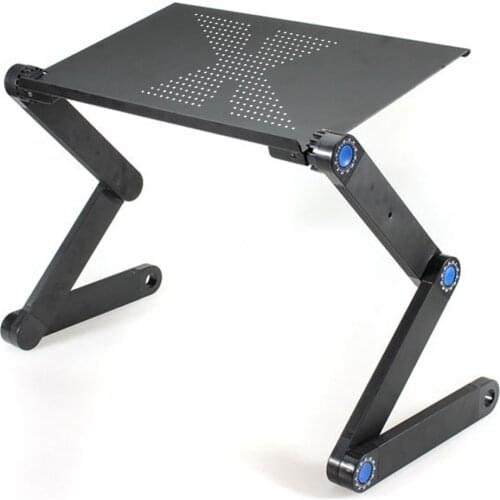 Adjustable Aluminum Laptop Desk Ergonomic Computer Desk TV Bed Lapdesk Tray PC Table Stand Notebook Table Desk Stand