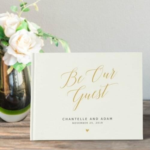 Be Our Guest Guest Boo Wedding Guestbook photo abulm graduation book gift for bride and groom