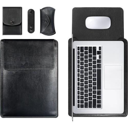 Universal PU Leather Waterproof Bag Case For Macbook Air Pro 11 12 13 15 for Laptop Cover For Macbook air 13.3 inch