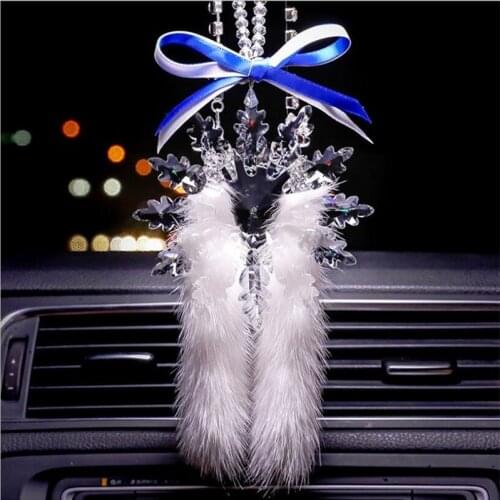 High end crystal snowflake hanging home office car interior oranment crystal pendant