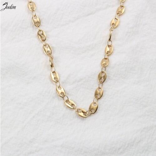 Joolim Jewelry PVD Gold Finish Little Golden Beans Necklace Stylish Stainless Steel Necklace