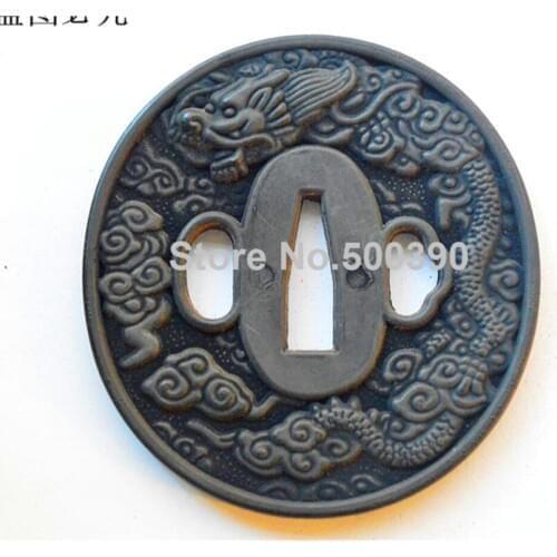 Wonderful Alloy Dragon Tsuba Guard For Japanese Sword Samurai Katana Fitting
