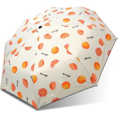 Sunshade Small Fresh Semi-automatic Umbrella Vinyl Rain And Sun Dual-use Sunshade Sun Umbrella Ladies Student Umbrella