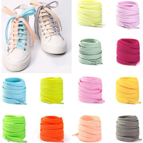 1 pair Classic Flat Double Hollow Woven Shoeslaces For Sneakers 60 cm Candy Color Casual Sports Shoeslaces High Quality