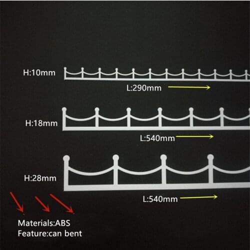 10pcs/lot Architecture New Model Fence River Embankment Road Railing Diy Sand Table Landscape Fence