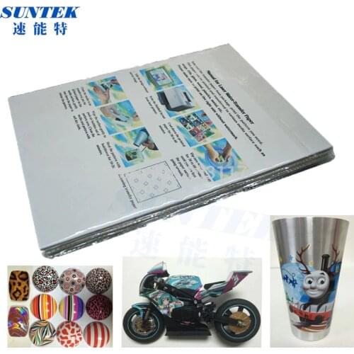 100pcs A4 WHITE laser water decal dark color water slide decal paper camisetas water transfer papier transfert ceramic decals