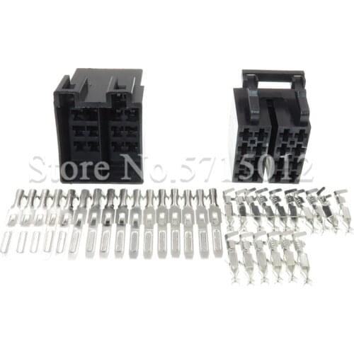 16 Hole 3.5mm Auto Audio Cable Socket Automotive ISO Wire Plug Female Male Connector