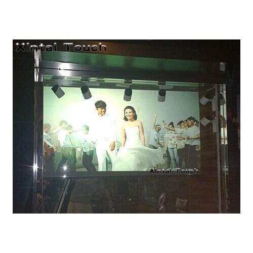 17inch self adhesive dark gray rear projection screen film for shopping mall