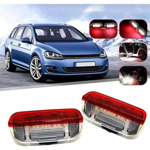 4Pcs Car LED Door Warning Light Welcome Projector for Golf 6 7 Jetta MK5 MK6 Passat B6 B7 CC TIGUAN Scirocco