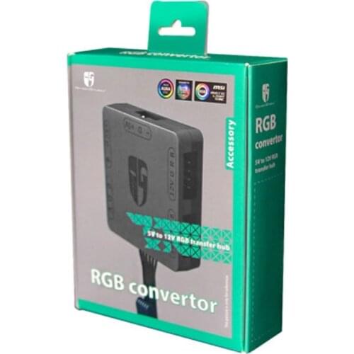 5V 3Pin to 12V 4Pin RGB HUB 5V to 12V Motherboard Light RGB Converter Device with Adapter Cable For RGB 3PIN M/B