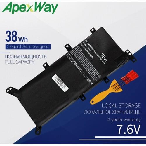 7.6V Laptop Battery C21N1347 For ASUS X555 X555L X555LB X555LD X555LN X555LF X555LP A555L F555A F555U F555UQ F555UA K555L W519L