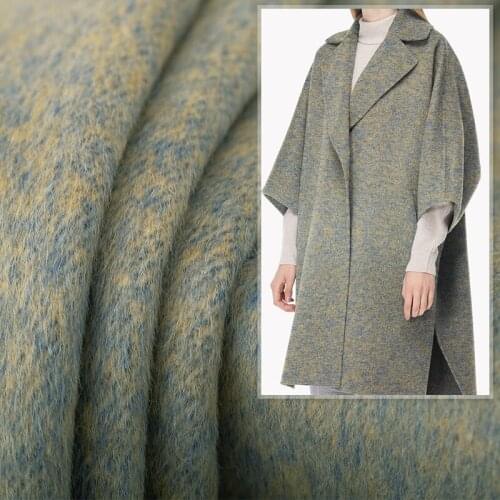 White Waxberry 900g/m Heavy Double-side Rabbit Hair Australian Wool Fabrics Women Overcoat Sewing Cloth Tailor Freeshipping
