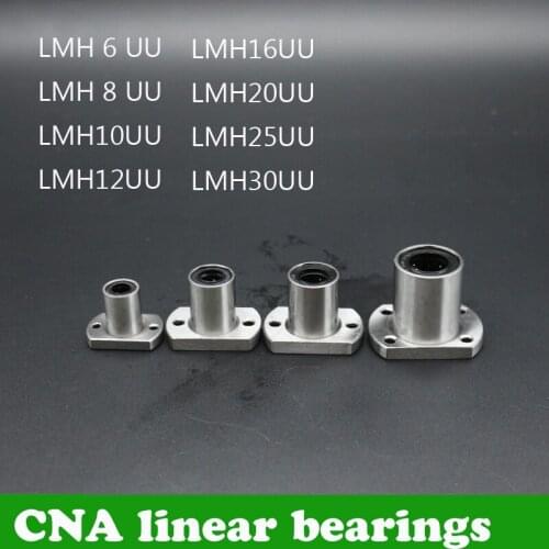 Free shipping 2pcs/lot LMH8LUU LMH10LUU LMH12UU LMH13UU LMH16UU LMH8UU LMH6UU 8mm type flange linear bearing CNC Linear Bush 3D