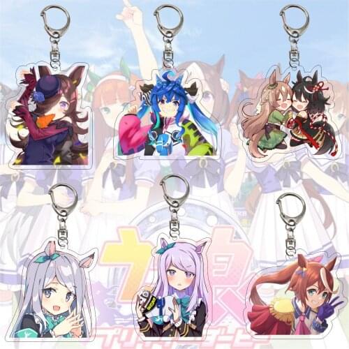 Newly Anime Game Uma Musume Pretty Derby Cosplay Keychain Special Week Taiki Shuttle Silence Suzuka Tokai Teio Figures Key Chain