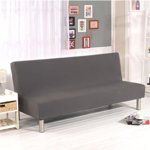 Sofa Cover Solid Color Without Armrest Sofa Bed Cover All-inclusive Folding Sofa Cover Couch Cover Protector Slipcover