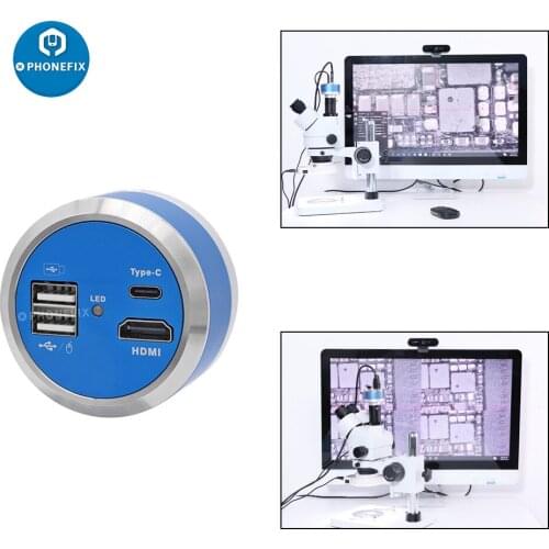 HDMI 1080P 4K Digital Industrial Microscope Camera USB Type-C 1/2.8" Sensor C Mount Camera For Phone PCB Repair Lab Measurement