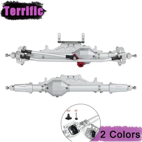 CNC Metal Heavy Duty Complete Front & Rear Axle for 1/10 RC Crawler Rock Racer Axial Wraith 90018 RR10 03016