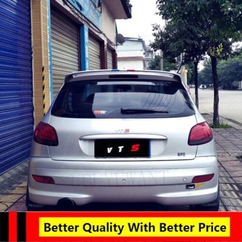 EPFBSQP For Peugeot 207 2008 2009 2010 2011 2012 Spoiler High Quality Abs Plastic Car Tail Wing Decoration Rear Trunk Spoiler
