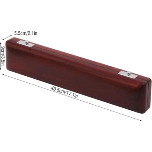 Flute Case 17 Hole Flute Case Bag Wood Glossy Surface Strong Light